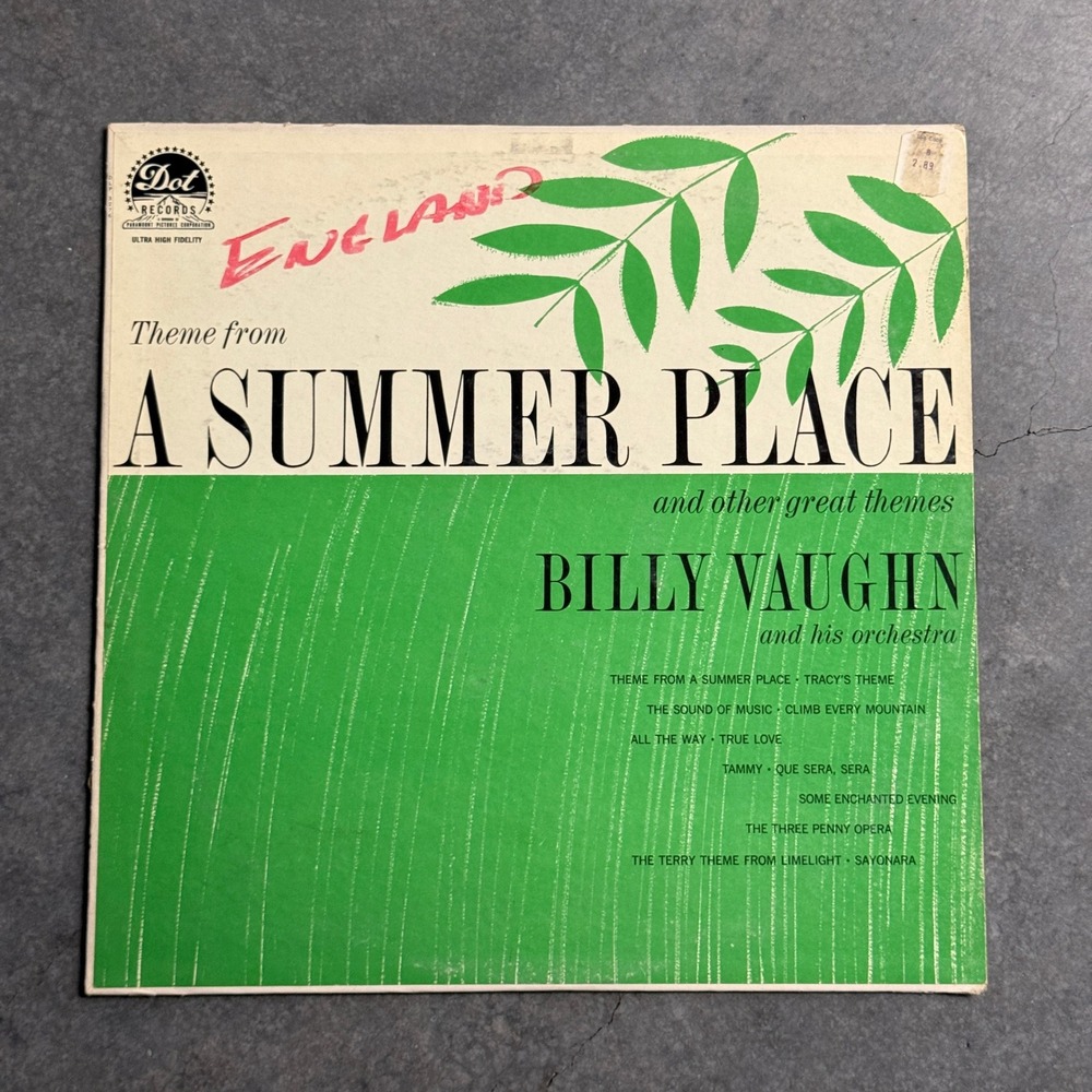 Billy Vaughn A Summer Place Vinyl LP Dot Records DLP 3276 Mono 12 Inch 33 RPM